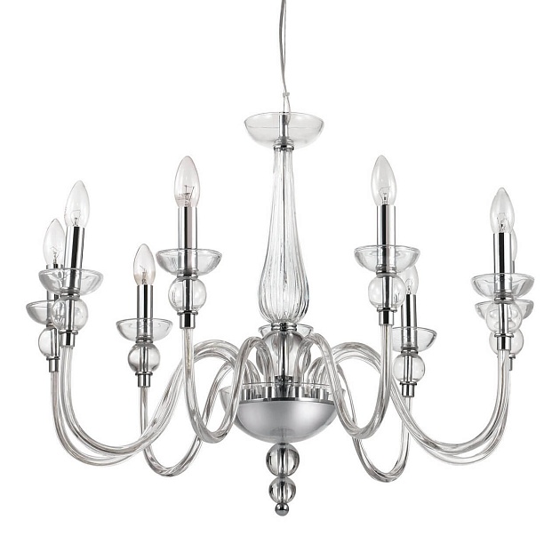 Подвесная люстра Ideal Lux Doge SP9 Trasparente 044453 изображение Подвесная люстра Ideal Lux Doge SP9 Trasparente 044453 Фото №