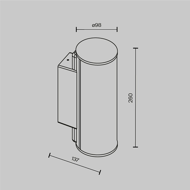 Уличный настенный светодиодный светильник Maytoni Rock O434WL-L12GF3K изображение 2 Уличный настенный светодиодный светильник Maytoni Rock O434WL-L12GF3K Фото № 2
