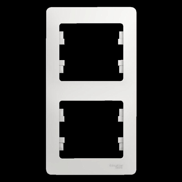 Рамка 2-постовая Schneider Electric Glossa белая GSL000106 Фото № 