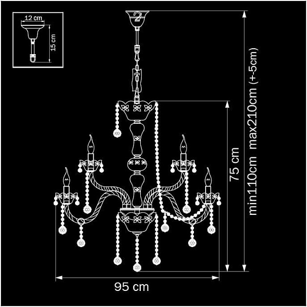 Подвесная люстра Osgona Vidare 738152 Фото № 2