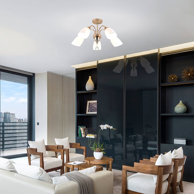 Потолочная люстра Eurosvet 30149/5 золото Фото № 5