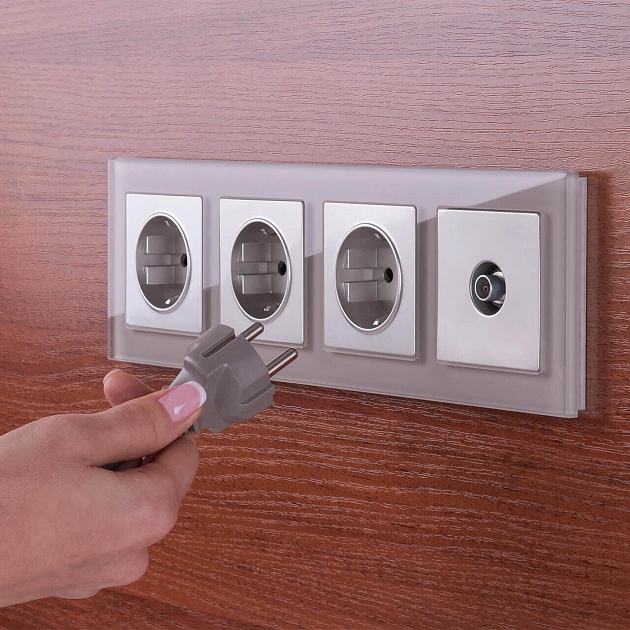 ТВ-розетка оконечная Werkel серебряный W1183006 4690389156533 изображение 3 ТВ-розетка оконечная Werkel серебряный W1183006 4690389156533 Фото № 3