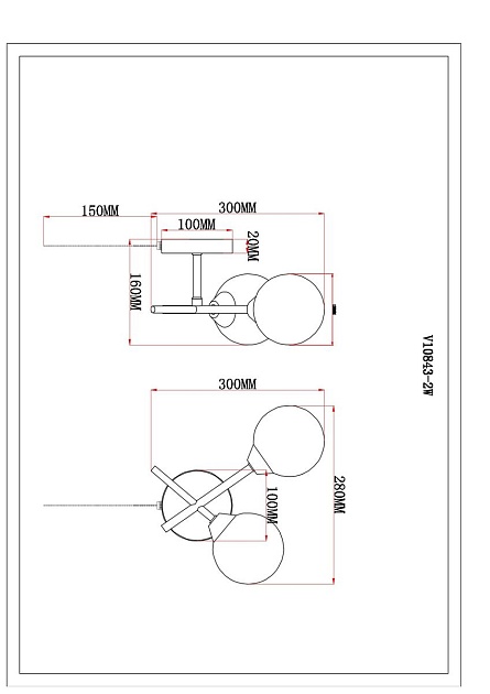 Бра Moderli Molecule V10843-2W Фото № 2