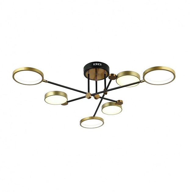 Потолочная светодиодная люстра Gerhort G51244/6BK+GD Фото № 