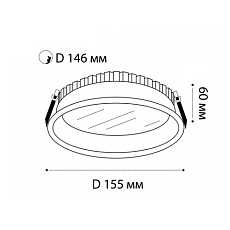 Встраиваемый светодиодный светильник Italline IT06-6013 black 4000K 1