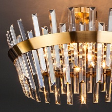 Потолочная люстра Eurosvet Steccato 10111/8 золотая бронза/прозрачный хрусталь Strotskis Smart 2