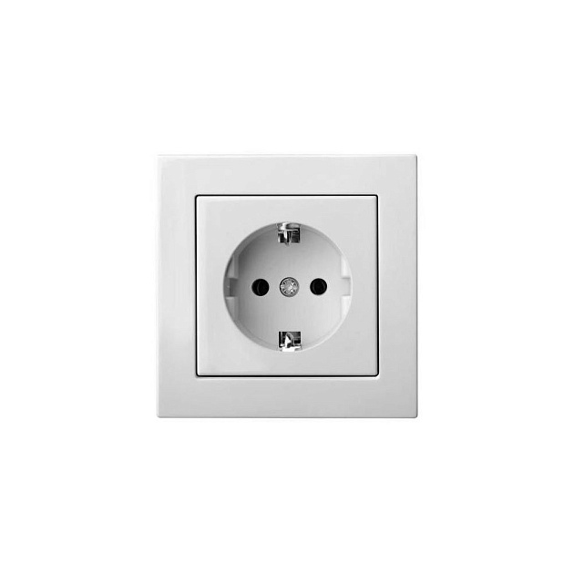 Розетка 2P+E Liregus Epsilon белый 28-0161 изображение Розетка 2P+E Liregus Epsilon белый 28-0161 Фото №