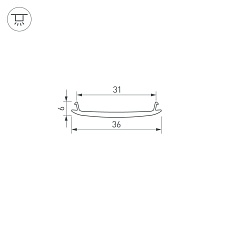 Рассеиватель Arlight Stretch-S-35-Ceil-Center-100M 045380 1
