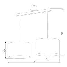 Подвесной светильник TK Lighting 4220 Troy Gray 1