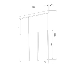 Подвесной светильник TK Lighting 6422 Piano Gold 1