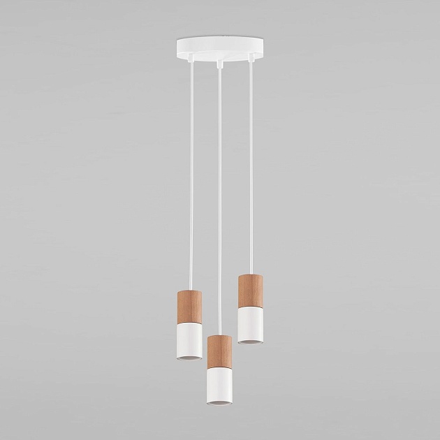Подвесная люстра TK Lighting 6306 Elit White Wood изображение Подвесная люстра TK Lighting 6306 Elit White Wood Фото №