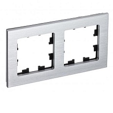 Рамка 2-постовая Systeme Electric AtlasDesign Nature серебро ATN312102