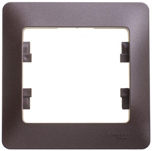 Рамка 1-постовая Schneider Electric Glossa шоколад GSL000801 Фото № 