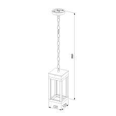 Уличный подвесной светодиодный светильник Elektrostandard Frame 1528 Techno Led серый a051858 1