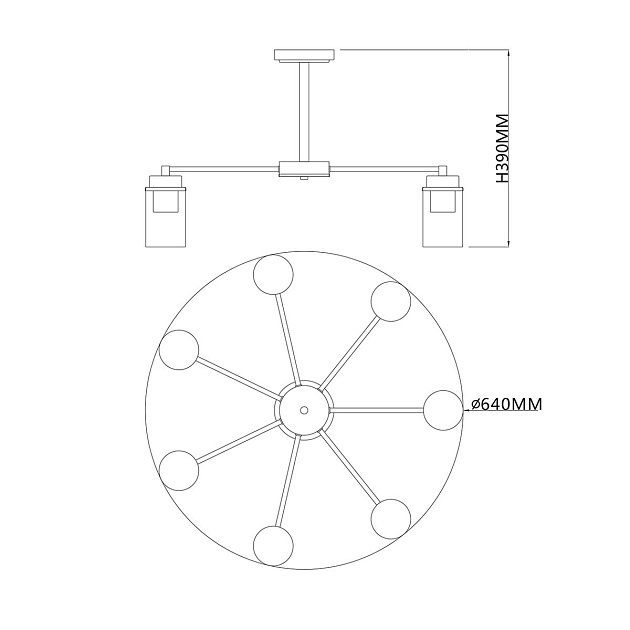 Потолочная люстра Escada Dinasty 2118/7P изображение 2 Потолочная люстра Escada Dinasty 2118/7P Фото № 2