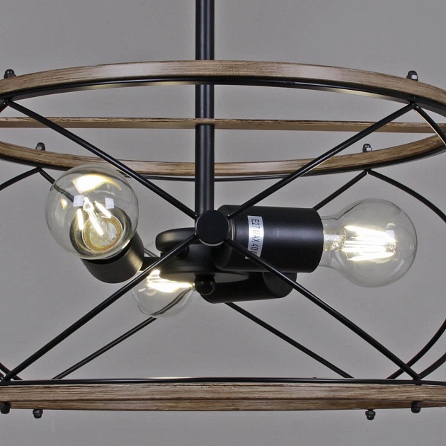 Подвесная люстра Illumico IL1008-3P-05 BK Wood изображение 3 Подвесная люстра Illumico IL1008-3P-05 BK Wood Фото № 3