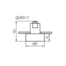 Точечный светильник Kanlux MINI RITI GU10 B/B 27578 1