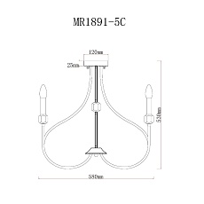 Потолочная люстра MyFar Lena MR1891-5C 1