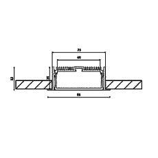 Профиль встраиваемый DesignLed LE.8832-W 003117 1