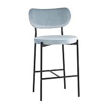 Полубарный стул Stool Group Барбара велюр серо-голубой CC-09006 HLR-17