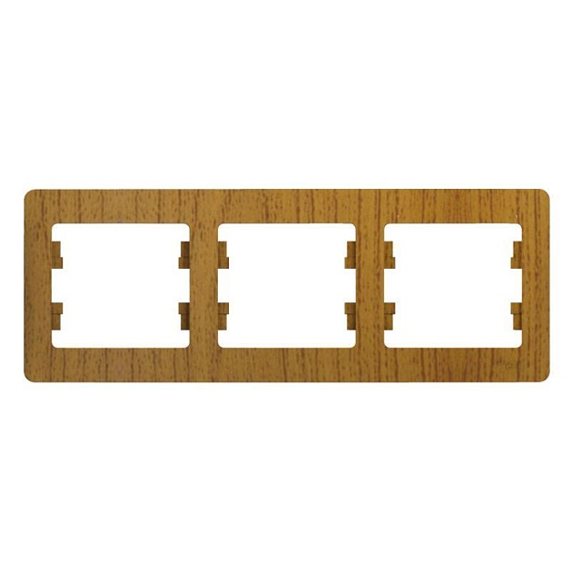 Рамка 3-постовая Schneider Electric Glossa дуб GSL000503 Фото № 