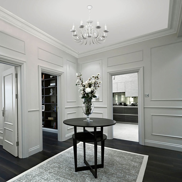 Подвесная люстра Eurosvet 60018/8 белый с золотом Фото № 5