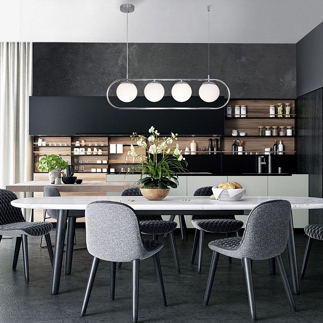 Подвесной светильник Eurosvet Ringo 50089/4 хром изображение 6 Подвесной светильник Eurosvet Ringo 50089/4 хром Фото № 6