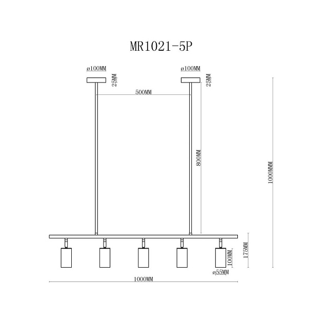 Подвесной светильник MyFar Dereck MR1021-5P Фото № 2