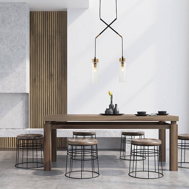 Подвесной светильник Gerhort G51213/2BK+AB CL Фото № 2