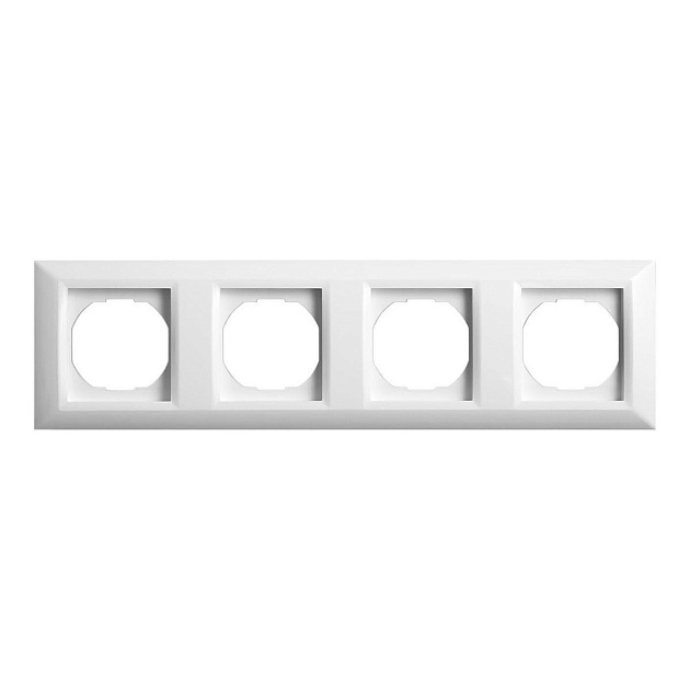 Рамка 4-постовая Vesta-Electric Roma белый FRM010401BEL изображение Рамка 4-постовая Vesta-Electric Roma белый FRM010401BEL Фото №
