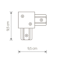 Коннектор L-образный Nowodvorski Profile Recessed 8971 1