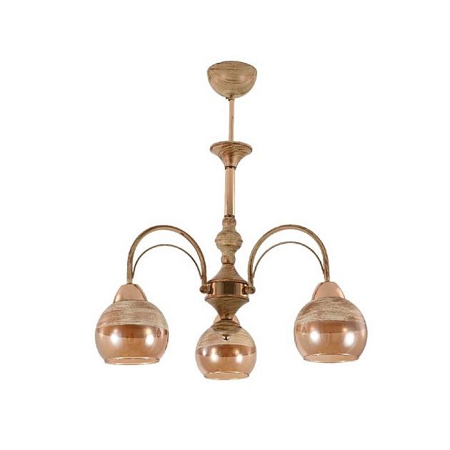 Подвесная люстра ЭкономСвет 13138/3WG+FGD BR+WG изображение Подвесная люстра ЭкономСвет 13138/3WG+FGD BR+WG Фото №