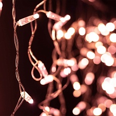 Уличная светодиодная гирлянда Ardecoled бахрома 230V розовое золото ARD-Edge-Classic-2400X600-Clear-88Led-Std Rose Gold 031188