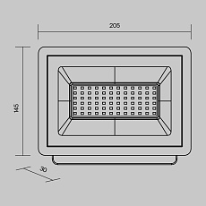 Прожектор светодиодный Maytoni Flood 50W 6500K FL001-L50B6K 1