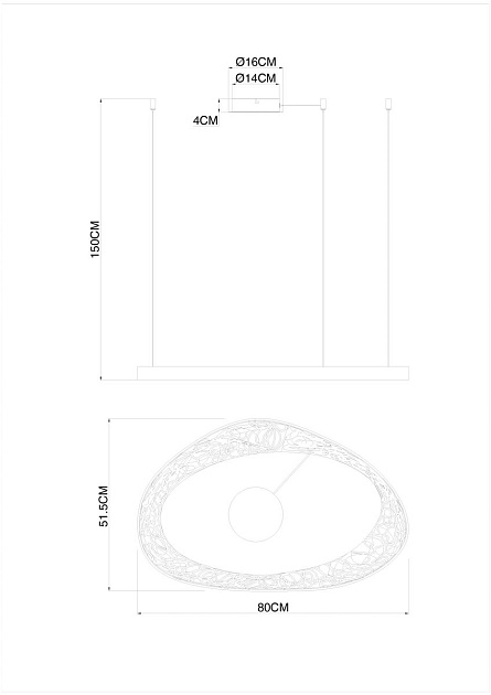 Подвесной светодиодный светильник Arte Lamp Cinta A1847SP-46BK изображение 2 Подвесной светодиодный светильник Arte Lamp Cinta A1847SP-46BK Фото № 2