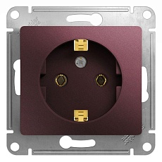 Розетка 2К+З Systeme Electric Glossa 16A 250V баклажановая GSL001143