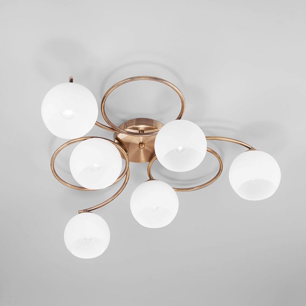 Потолочная люстра Eurosvet 30144/6 античная бронза изображение 4 Потолочная люстра Eurosvet 30144/6 античная бронза Фото № 4