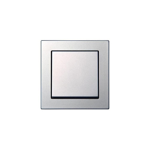 Выключатель одноклавишный Liregus Epsilon серебро 28-172 Фото № 