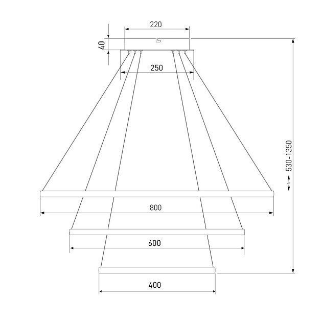 Подвесной светодиодный светильник Eurosvet Collars 90264/3 черный Фото № 3