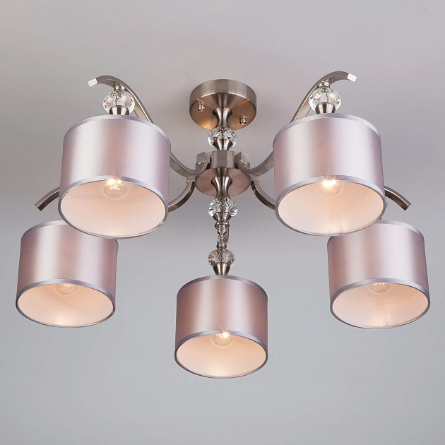 Потолочная люстра Eurosvet Ofelia 60070/5 сатин-никель Фото № 11