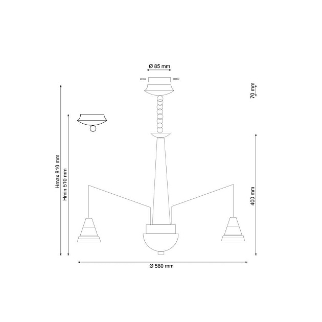Подвесная люстра Lucia Tucci Natura 066.6 LED изображение 2 Подвесная люстра Lucia Tucci Natura 066.6 LED Фото № 2