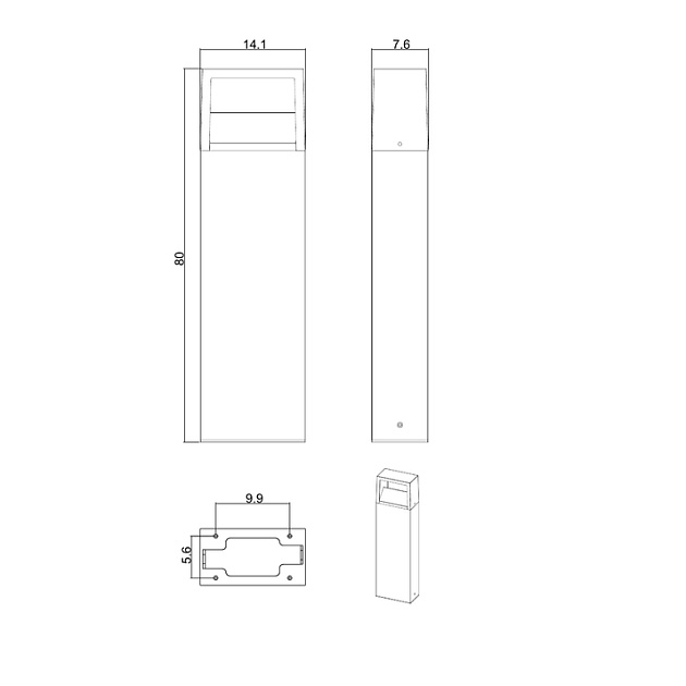 Уличный светодиодный светильник Arte Lamp Liverpool A1328PA-1BK Фото № 2