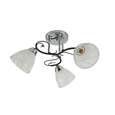 Потолочная люстра ЭкономСвет 12261/3CR+BK WT+CL