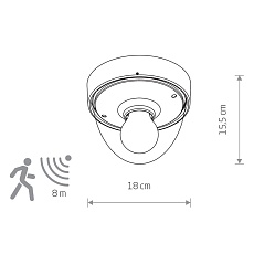 Уличный светильник Nowodvorski Nook Sensor 7977 1