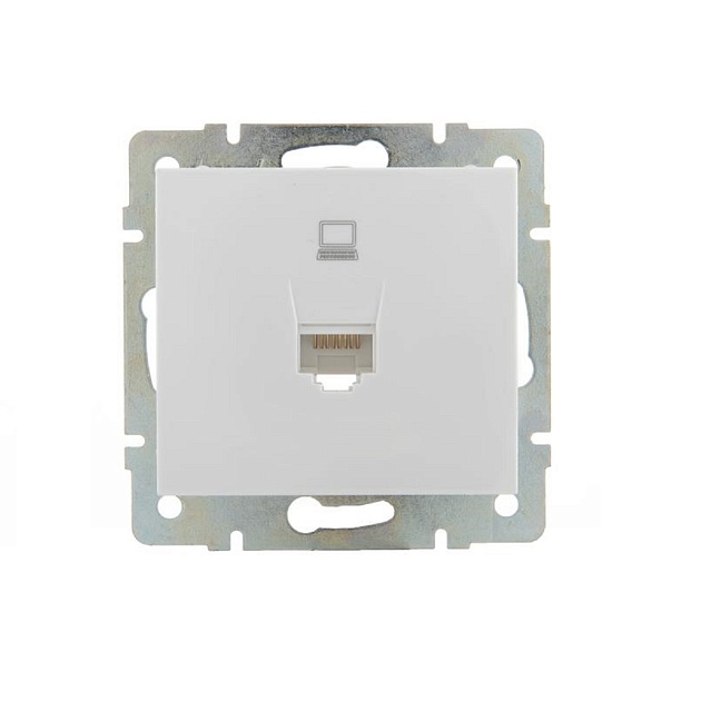 Розетка компьютерная Lezard Rain белая 703-0288-139 изображение Розетка компьютерная Lezard Rain белая 703-0288-139 Фото №