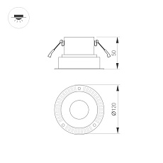 Корпус встраиваемого светильника Arlight Plurio-Base-Built-Trimless-R120 030271 1