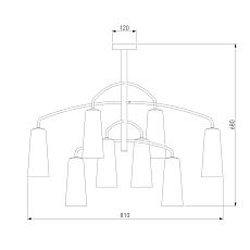 Подвесная люстра Eurosvet Omber 70137/8 хром 1