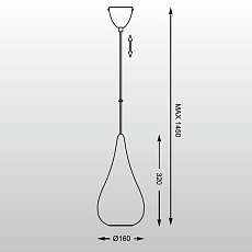 Подвесной светильник Zumaline Naomi P1305-01S-F4AB 3