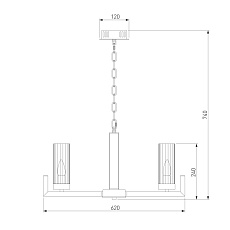 Подвесная люстра Eurosvet Arganie 60133/6 серебро 1