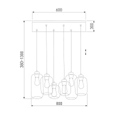 Подвесная люстра TK Lighting 3176 Marco Brown 2